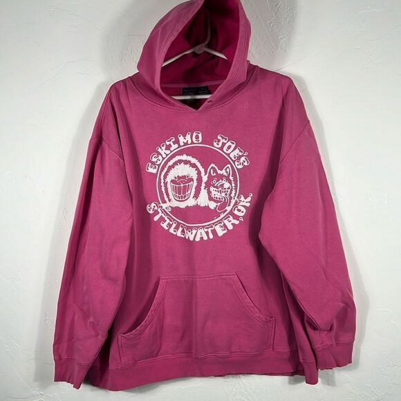 🔥 Vintage ESKIMO JOE’S Stillwater,OK    Hoodie Pullover Sweatshirt Sz 2XL - GUC - Picture 1 of 15